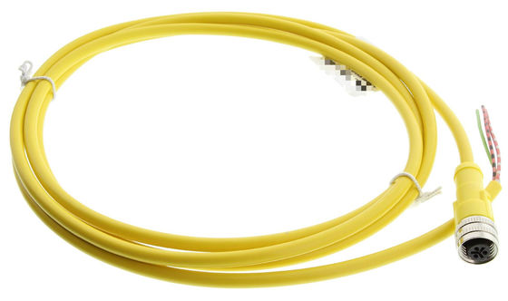 V12-G-YE10M-PVC Female Connector 3Pin 4A IP68 P And F Sensors