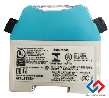 Eaton MTL7706+ MTL Safety Barrier DIN Rail Mount 28V 300Ω 93mA