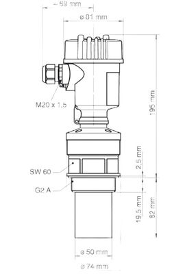 VEGASON S62 Vega Ultrasonic Sensor For Level Measurement Up To 8m