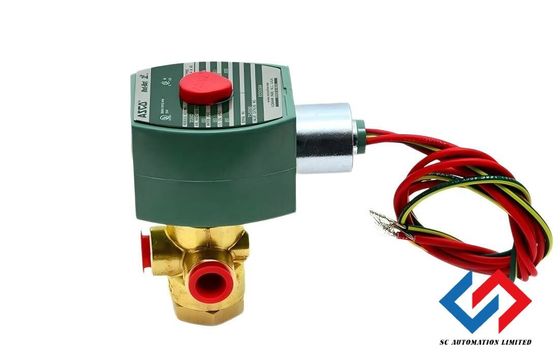 3 Way Asco Solenoid Valve 24vdc 8320G174 Brass Body Material Direct Acting