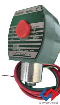 3 Way Asco Solenoid Valve 24vdc 8320G174 Brass Body Material Direct Acting