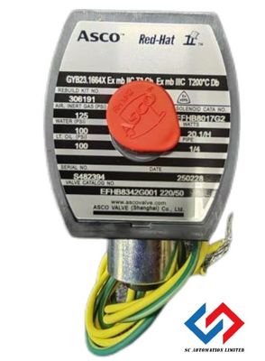 4 way Emerson Asco EFHB8342G001 Brass Solenoid Valve NPT 1/4