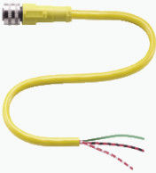 V12-G-YE10M-PVC Female Connector 3Pin 4A IP68 P And F Sensors