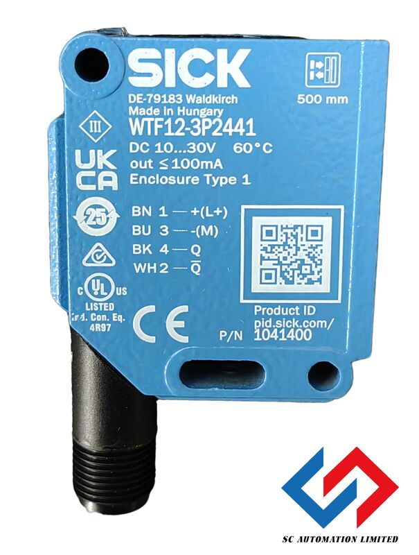 SICK WTF12-3P2441 W12 Photoelectric Sensor with Precise Foreground Suppression 15.6x48.5x42mm