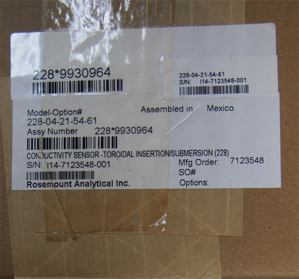3/4 MNPT Emerson Rosemount Toroidal Conductivity Sensor 228-04-21-54-61