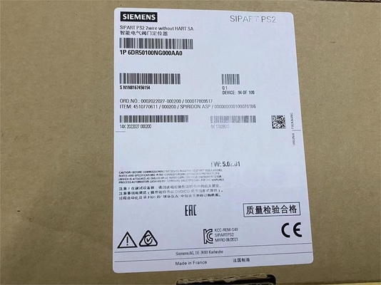 Sipart Ps2 Smart Electropneumatic Positioner 6DR5010-0NG00-0AA0 4-20mA